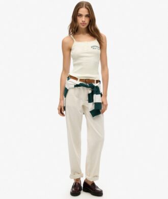 Top a spalline con stampa e bottoni Athletic Essentials