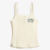 Top a spalline con stampa e bottoni Athletic Essentials