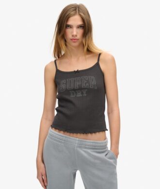 Top a spalline con stampa grafica Athletic Essentials