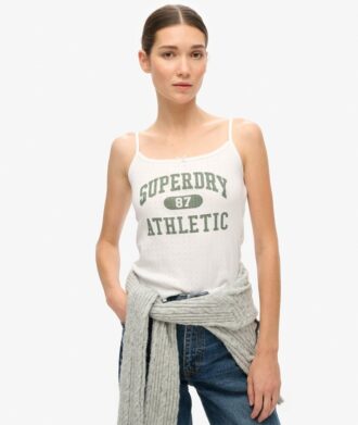 Top a spalline con stampa grafica Athletic Essentials