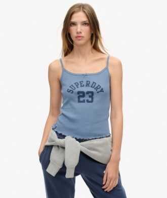 Top a spalline con stampa grafica Athletic Essentials