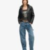 Top a spalline con stampa Retro Rocker