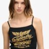 Top a spalline con stampa Retro Rocker