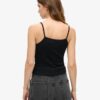 Top a spalline con stampa Retro Rocker