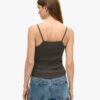 Top a spalline con stampa Retro Rocker