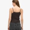 Top a spalline con stampa Retro Rocker