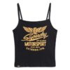 Top a spalline con stampa Retro Rocker
