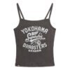 Top a spalline con stampa Retro Rocker
