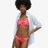 Top bikini a balconcino stampato