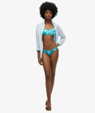 Top bikini a balconcino stampato