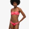 Top bikini a balconcino stampato