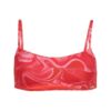 Top bikini a balconcino stampato