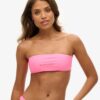 Top bikini a fascia con logo Top bikini a fascia con logo