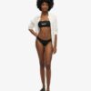 Top bikini a fascia con logo Top bikini a fascia con logo