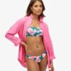 Top bikini a fascia tropicale