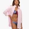 Top bikini a fascia tropicale