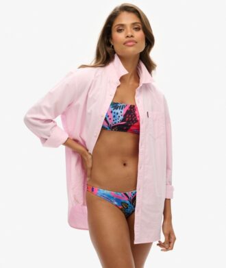 Top bikini a fascia tropicale