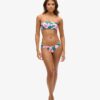 Top bikini a fascia tropicale