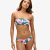 Top bikini a fascia tropicale