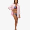 Top bikini a fascia tropicale