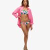 Top bikini a fascia tropicale