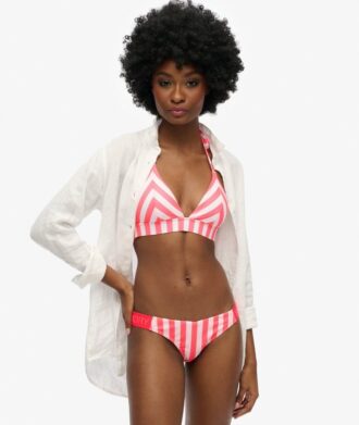 Top bikini a triangolo a righe