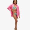 Top bikini a triangolo a righe