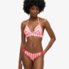 Top bikini a triangolo a righe