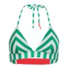 Top bikini a triangolo a righe