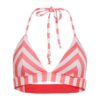 Top bikini a triangolo a righe