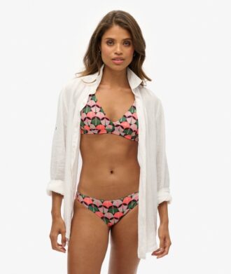 Top bikini a triangolo con incrocio sulla schiena