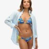 Top bikini a triangolo con lacci