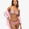 Top bikini a triangolo con lacci