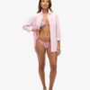 Top bikini a triangolo con lacci