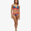 Top bikini a triangolo con logo