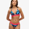 Top bikini a triangolo con logo