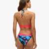 Top bikini a triangolo con logo