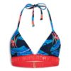 Top bikini a triangolo con logo