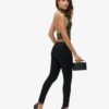 Top con scollo a cappuccio e paillettes
