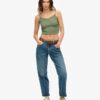 Top corto con spalline e bordi in pizzo Athletic Essentials