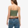 Top corto con spalline e bordi in pizzo Athletic Essentials