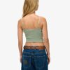 Top corto con spalline e bordi in pizzo Athletic Essentials