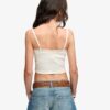 Top corto con spalline e bordi in pizzo Athletic Essentials