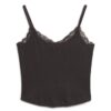 Top corto con spalline e bordi in pizzo Athletic Essentials