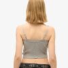 Top corto con spalline sottili e bordi in pizzo