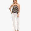 Top da spiaggia con stampa e scollo all’americana