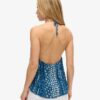 Top da spiaggia con stampa e scollo all’americana