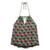 Top da spiaggia con stampa e scollo all’americana