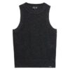 Top gilet in maglia merino con collo rotondo