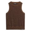 Top gilet in maglia merino con collo rotondo